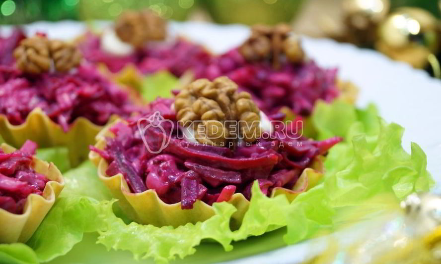 Рецепт свекла с сыром в тарталетках