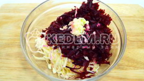 свекла с сыром в тарталетках