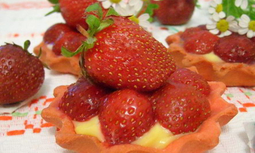 Рецепт тарталетка с клубникой