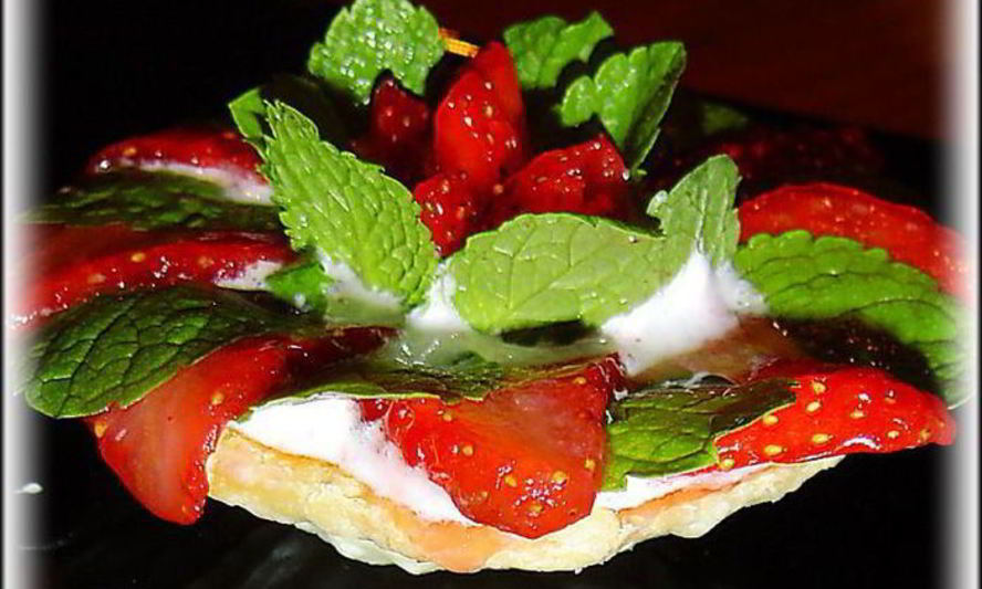 Рецепт тарталетки клубнично-клюквенное блаженство