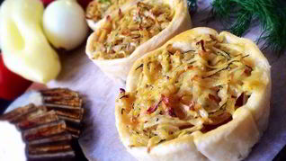 Тарталетки Пикничок с курицей и овощами