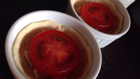 тарталетки пикничок с курицей и овощами