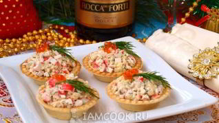 Тарталетки с крабовыми палочками