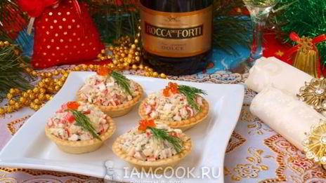 тарталетки с крабовыми палочками