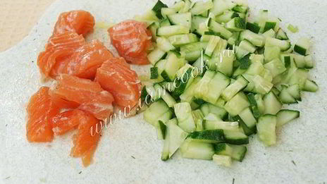 тарталетки с красной рыбой