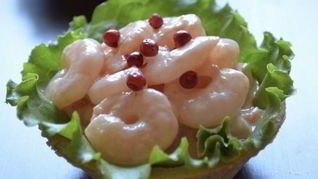 Тарталетки с морепродуктами