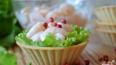 тарталетки с морепродуктами