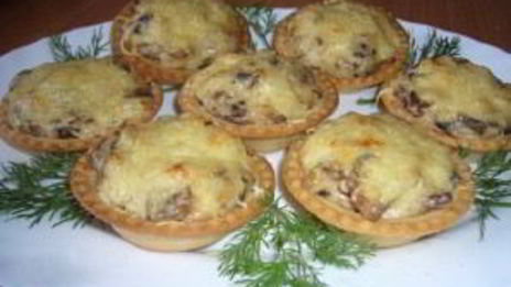 тарталетки с мясом