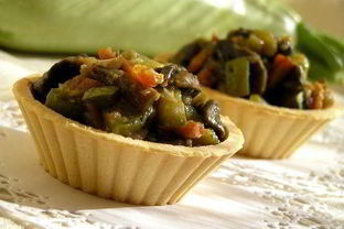 Тарталетки с начинкой из овощей и грибов