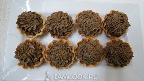 тарталетки с печеночно-грибной начинкой