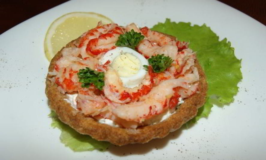 Рецепт тарталетки с раковыми шейками