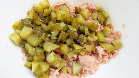 тарталетки с салатом из тунца