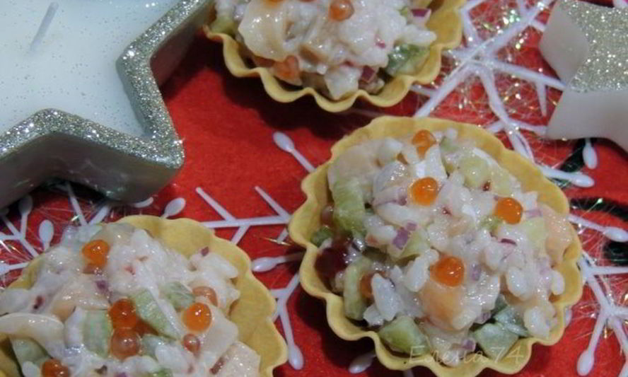 Рецепт тарталетки с семгой и икрой