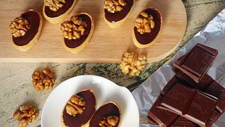 Тарталетки с шоколадной начинкой