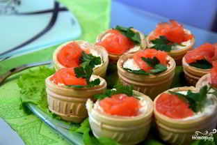 Тарталетки с сыром Альметте