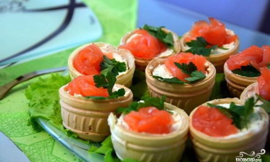 Рецепт тарталетки с сыром альметте