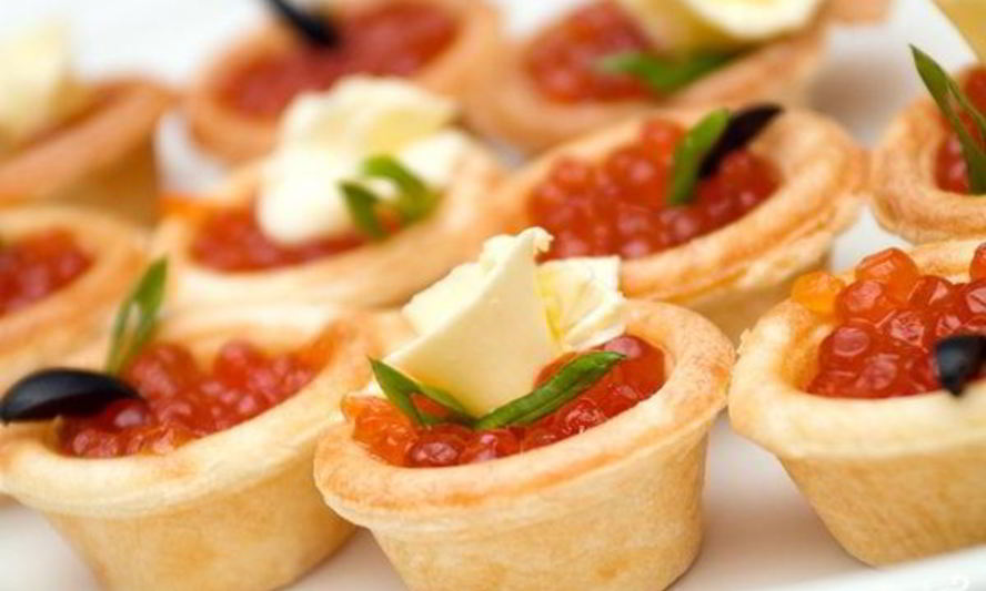 Рецепт тарталетки с сыром и икрой