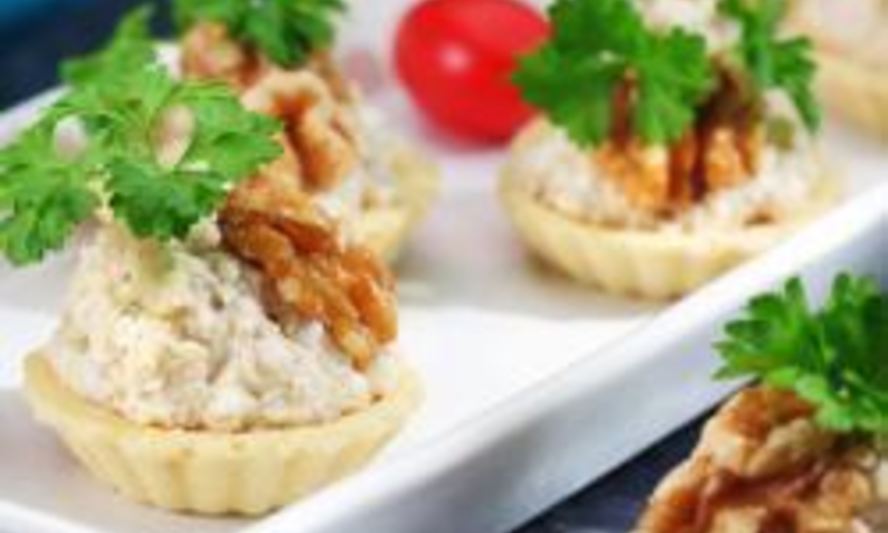Рецепт тарталетки с сыром и орехами