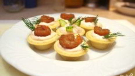 тарталетки с творожным сыром