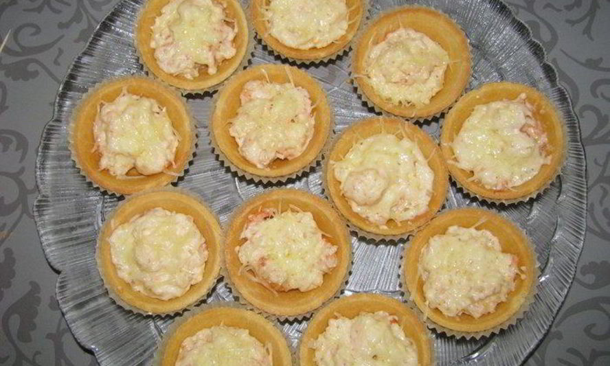 Рецепт тарталетки с жульеном из креветок
