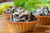 Закуска с грибами в тарталетках