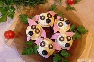 Закуска в тарталетках Собачки