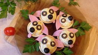 Закуска в тарталетках Собачки