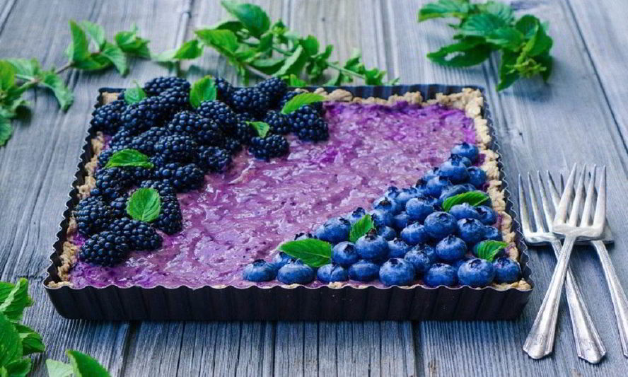 Рецепт черничный тарт с мятой