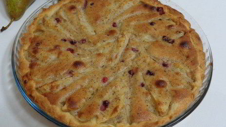 грушевый тарт под миндально-ванильным кремом