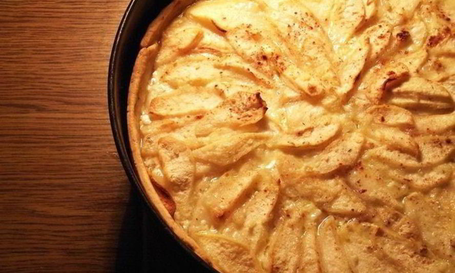 Рецепт грушевый тарт с мятной заливкой