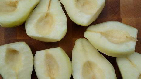 грушевый тарт с мятной заливкой