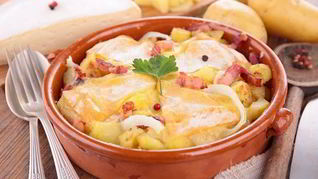 Картофель Тартифлетт с беконом