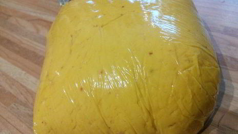 картофельный тарт на тыквенном тесте