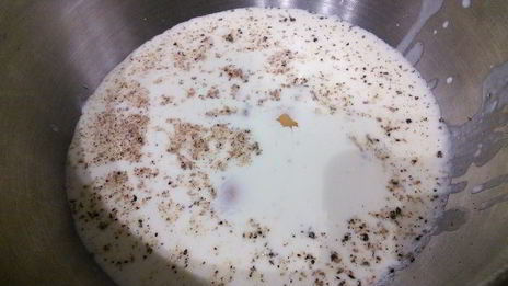 картофельный тарт на тыквенном тесте