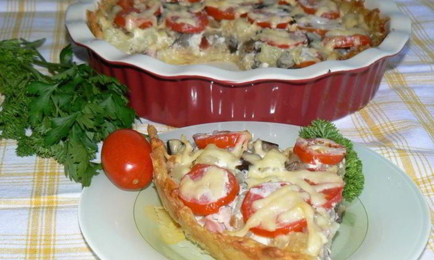 Рецепт летний овощной тарт с корейкой