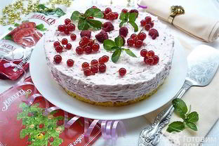 Малиново-сметанный тарт