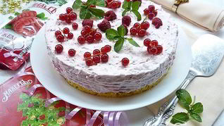 Малиново-сметанный тарт