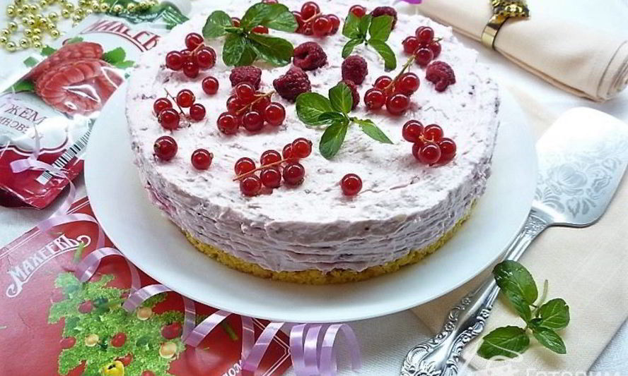 Рецепт малиново-сметанный тарт