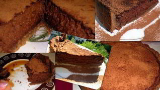 Миндальный тарт с брауни