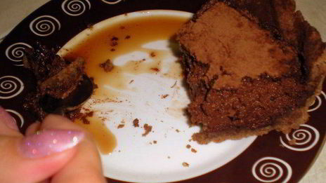 миндальный тарт с брауни