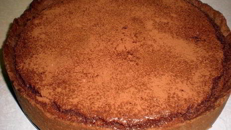 миндальный тарт с брауни