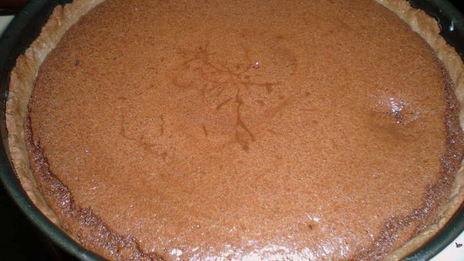 миндальный тарт с брауни