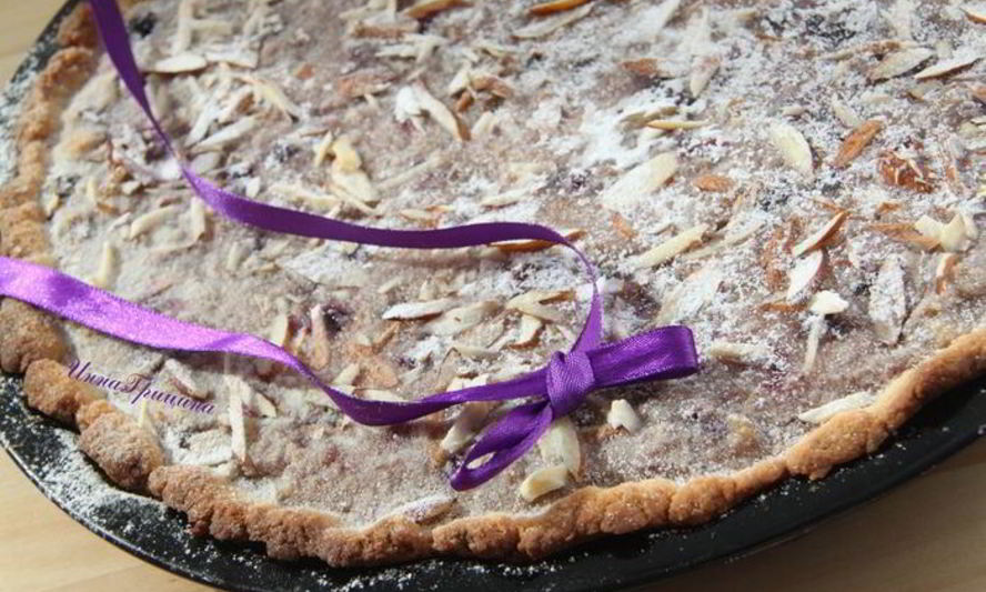 Рецепт миндальный тарт с черной смородиной