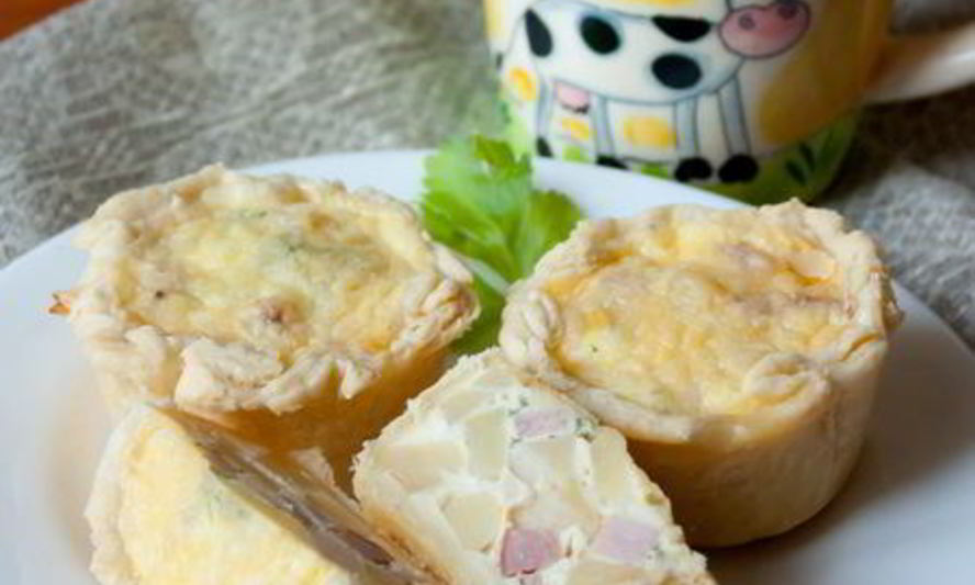 Рецепт мини-тарты с картофелем и ветчиной