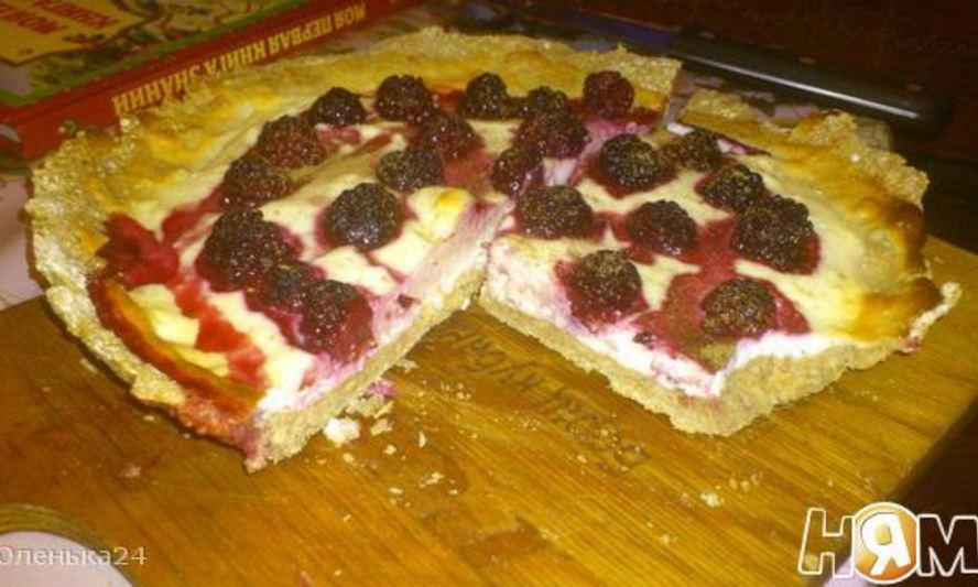 Рецепт овсяный тарт с ежевикой