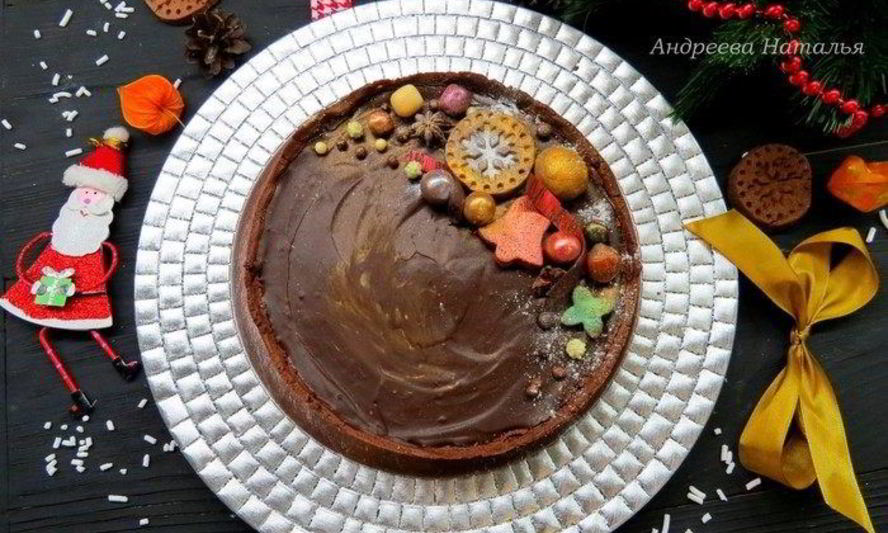 Рецепт шоколадно-каштановый тарт