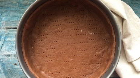 шоколадный тарт с малиной