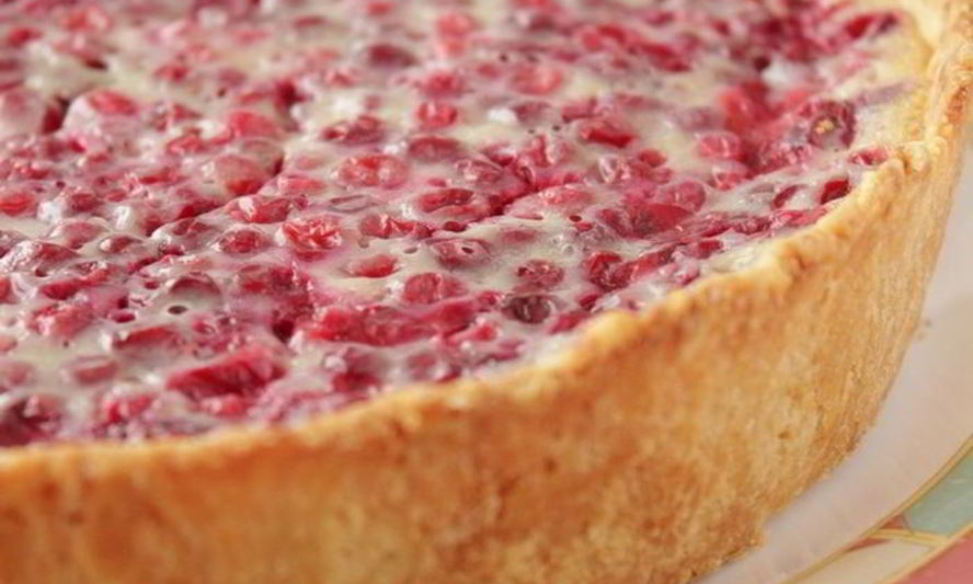 Рецепт тарт с белым шоколадом и брусникой