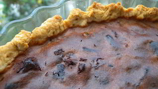 Тарт с дынной пастилой и шоколадом