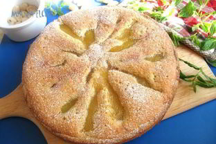 Тарт с франжипаном и карамелизованной грушей